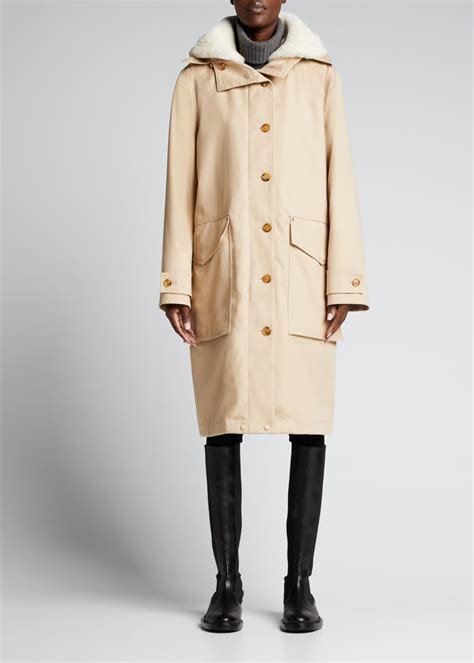 burberry cotton twill parka|Nylon Cotton Parka in Black .